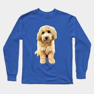 Goldendoodle Cute Puppy Eyes! Long Sleeve T-Shirt